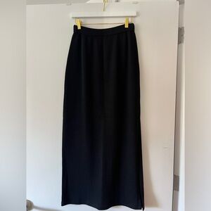 St. John Basic Classic Black Wool Skirt